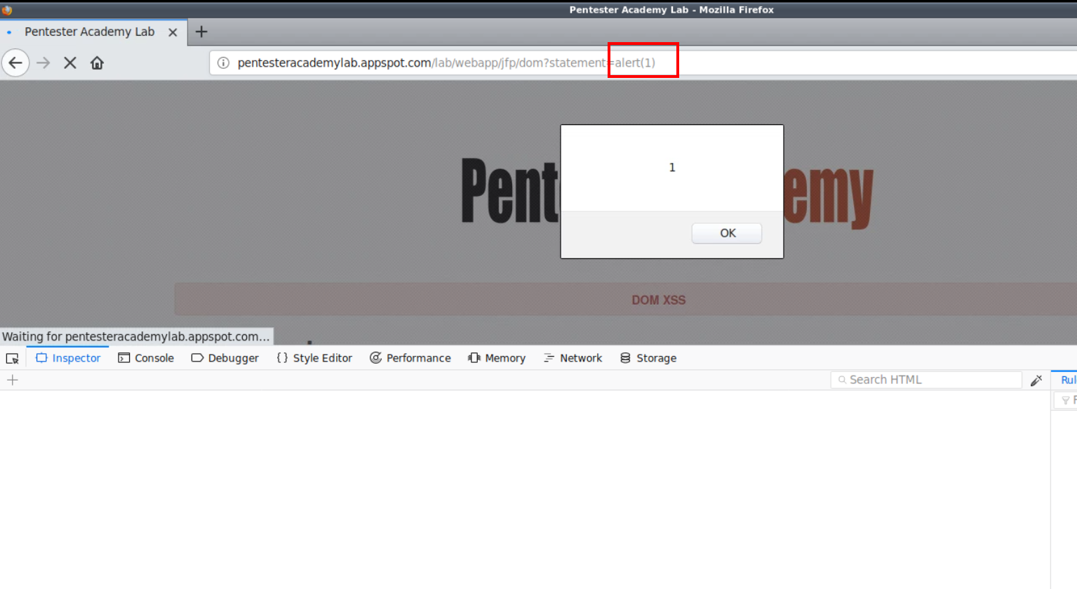 example of DOM XSS