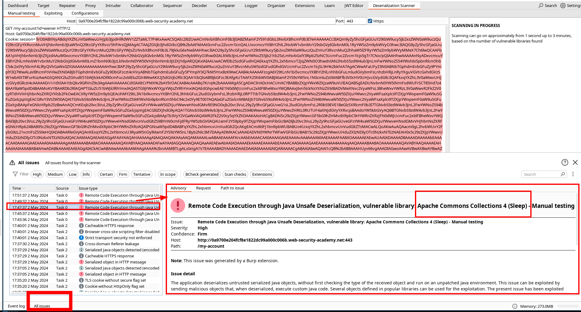 Insecure deserialization