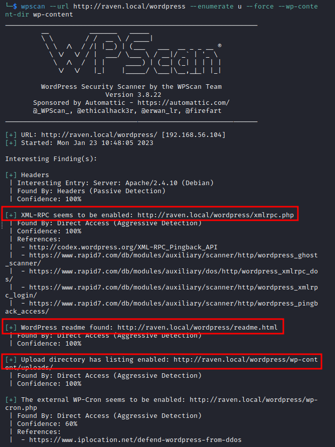 Wpscan results