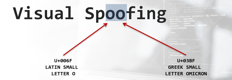Visual spoofing attack